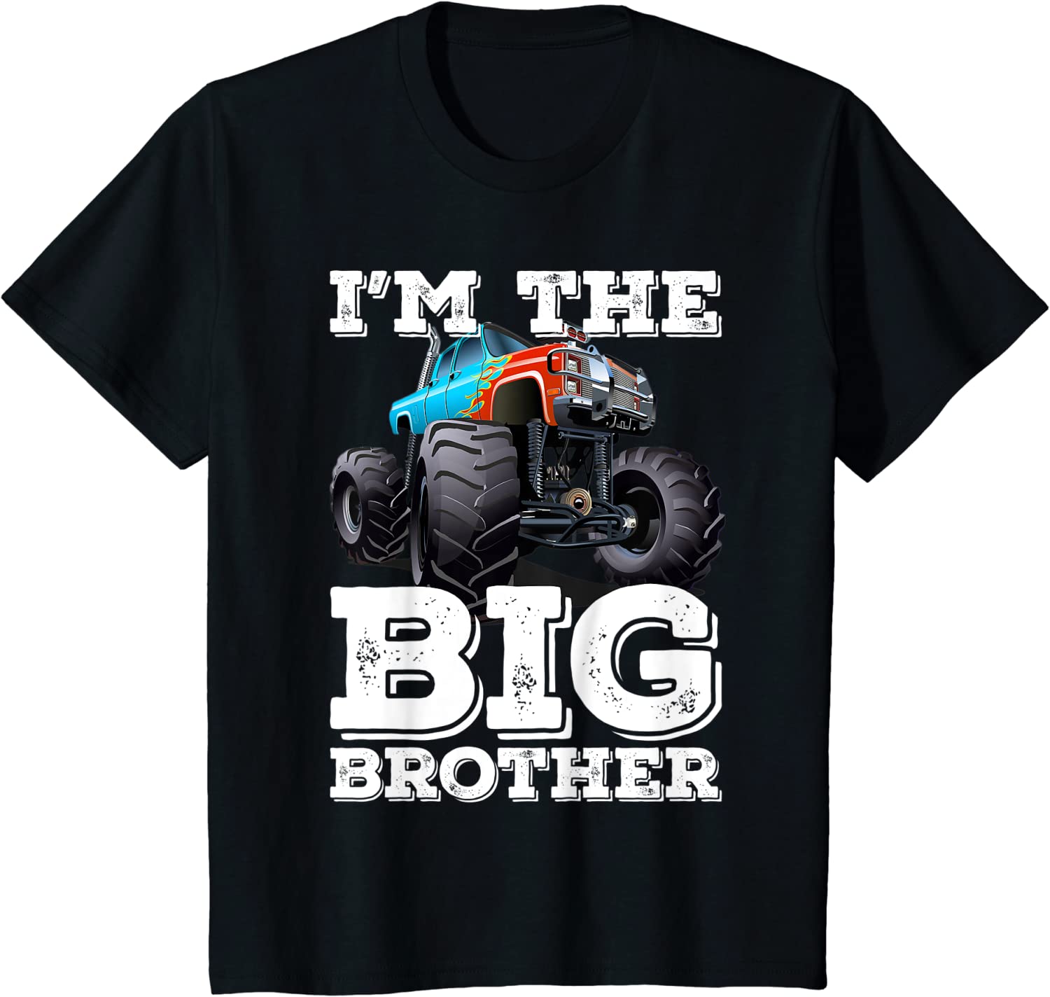 Kids I'm The Big Brother - Funny Monster Truck T-Shirt