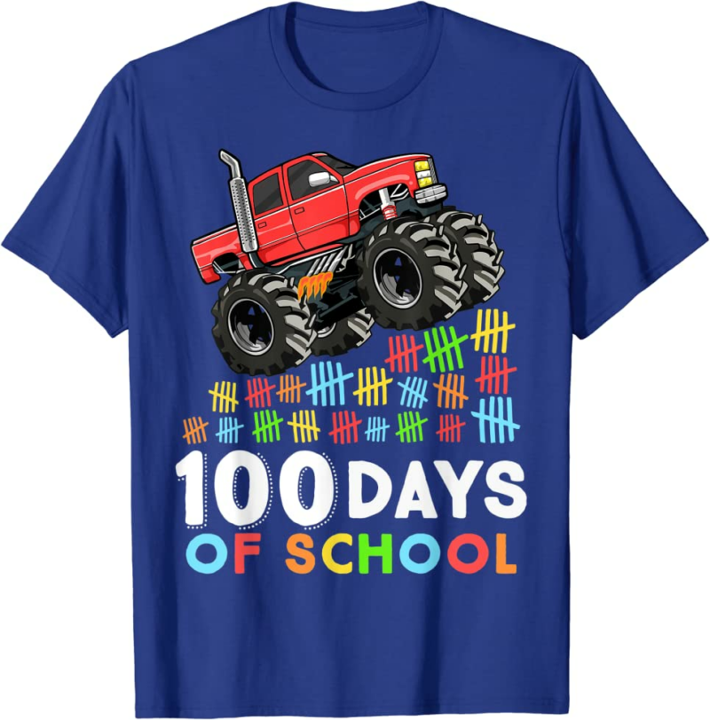 100 Days of School Monster Truck 100th Day of School Bo