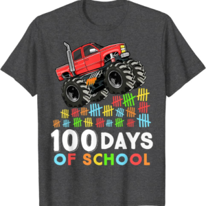 100 Days of School Monster Truck 100th Day of School Bo