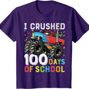 100 Days of School Monster Truck 100th Day of School Bo