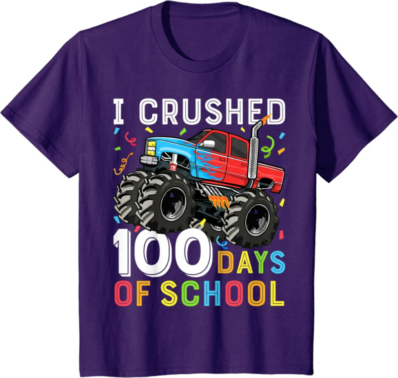 100 Days of School Monster Truck 100th Day of School Bo
