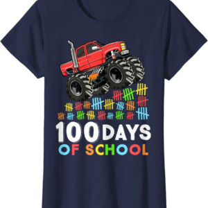 100 Days of School Monster Truck 100th Day of School Bo