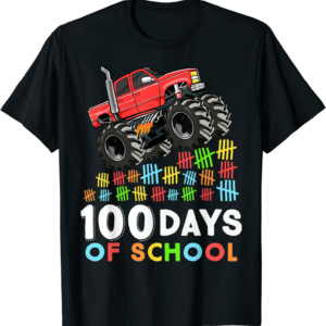 100 Days of School Monster Truck 100th Day of School Bo