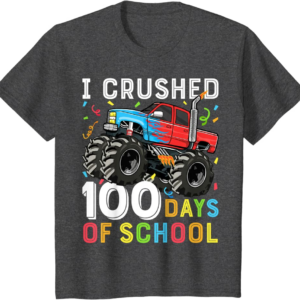 100 Days of School Monster Truck 100th Day of School Bo