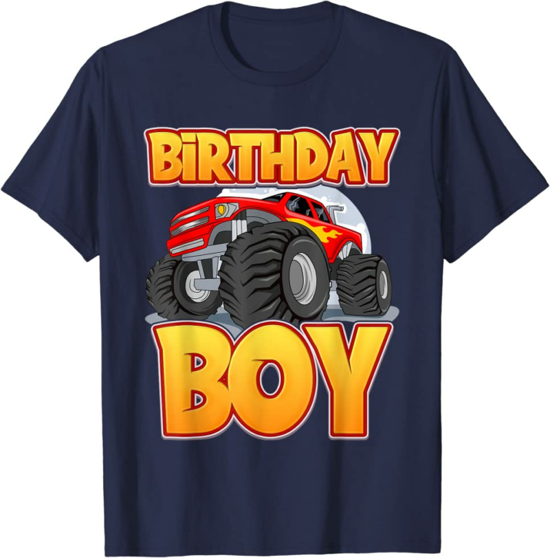Birthday Boy Cute Monster Truck Boy's Birthday Party T-