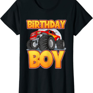 Birthday Boy Cute Monster Truck Boy's Birthday Party T-