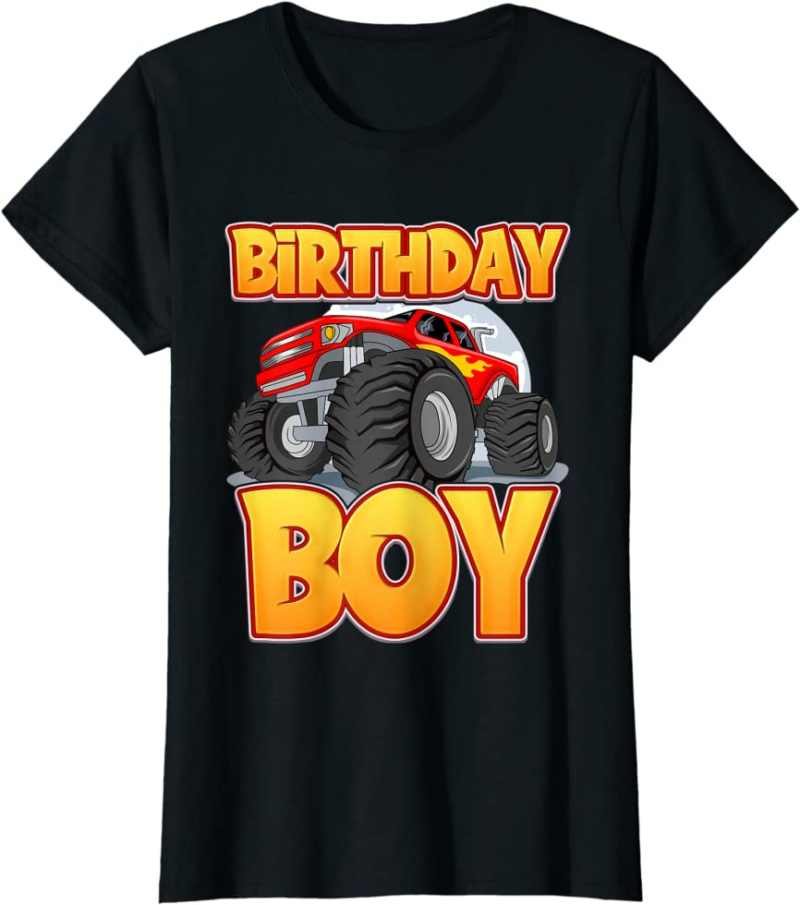 Birthday Boy Cute Monster Truck Boy's Birthday Party T-