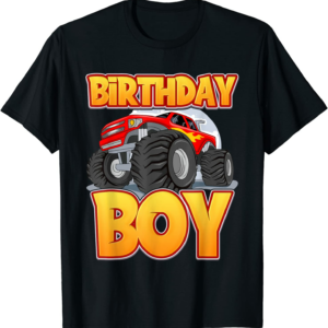 Birthday Boy Cute Monster Truck Boy's Birthday Party T-