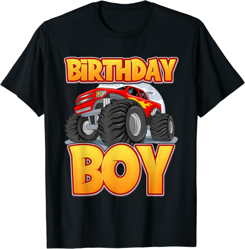 Birthday Boy Cute Monster Truck Boy's Birthday Party T-