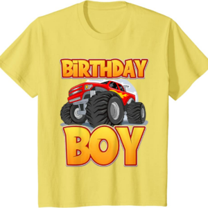 Birthday Boy Cute Monster Truck Boy's Birthday Party T-