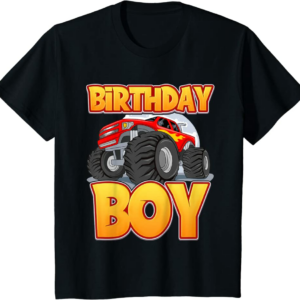 Birthday Boy Cute Monster Truck Boy's Birthday Party T-
