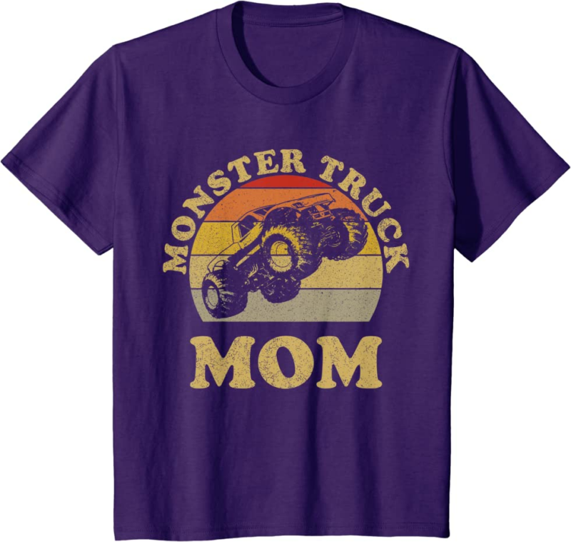 Monster Truck Mom Retro Vintage Monster Truck Shirt T-S
