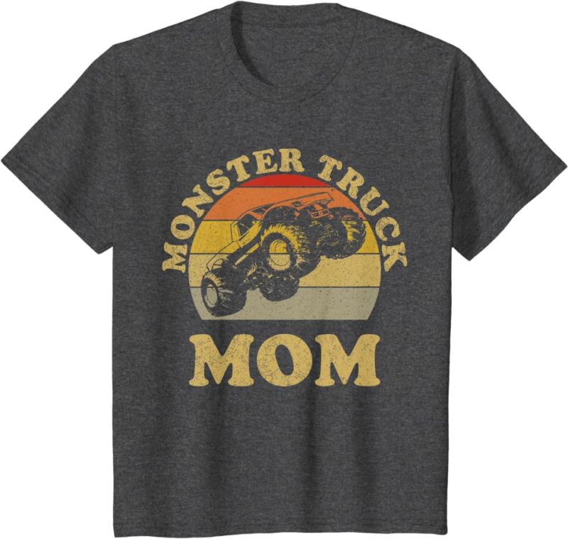 Monster Truck Mom Retro Vintage Monster Truck Shirt T-S