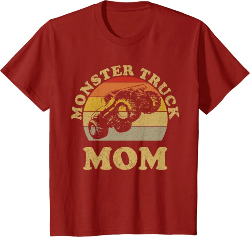 Monster Truck Mom Retro Vintage Monster Truck Shirt T-S
