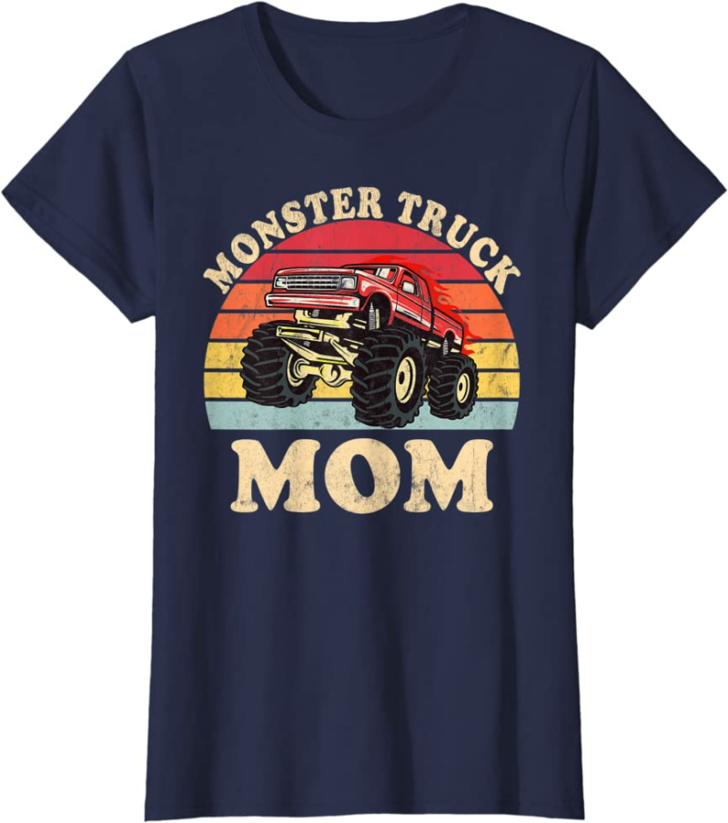 Monster Truck Mom Vintage Monster Truck Retro T-Shirt