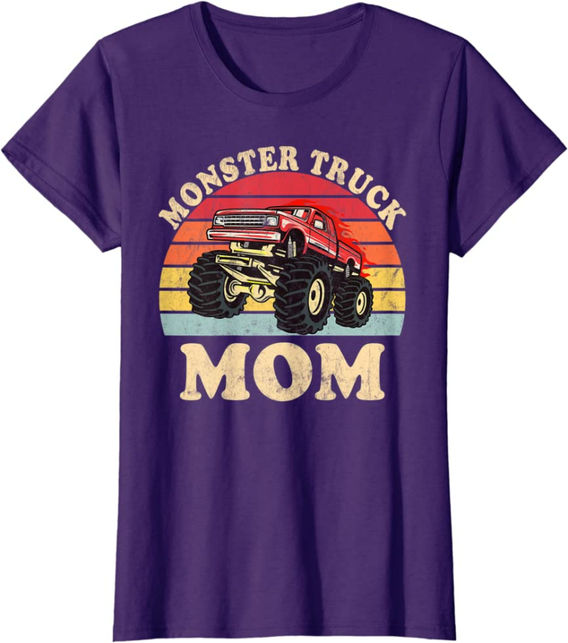 Monster Truck Mom Vintage Monster Truck Retro T-Shirt