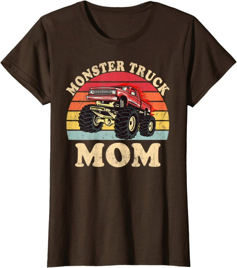 Monster Truck Mom Vintage Monster Truck Retro T-Shirt