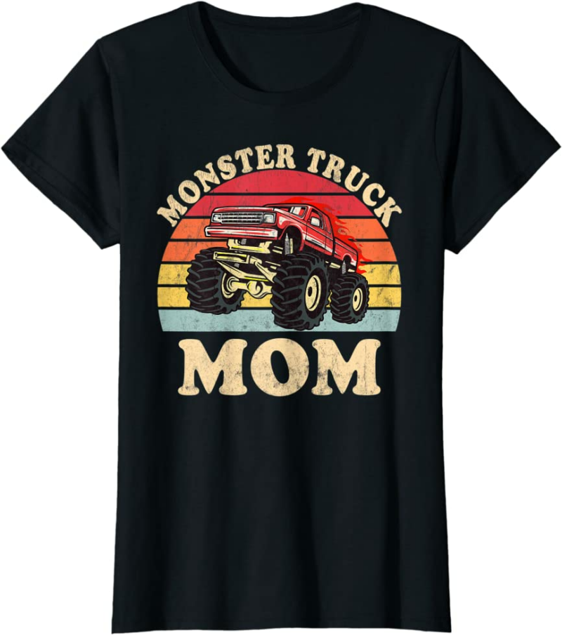 Monster Truck Mom Vintage Monster Truck Retro T-Shirt