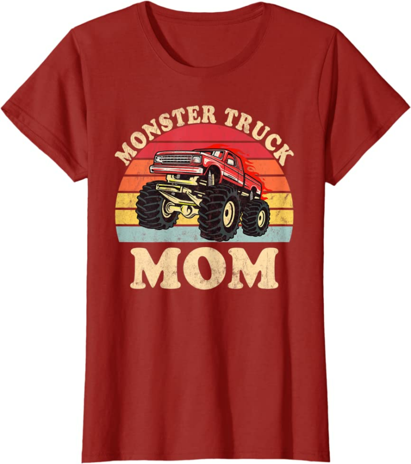 Monster Truck Mom Vintage Monster Truck Retro T-Shirt