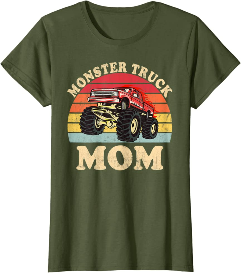 Monster Truck Mom Vintage Monster Truck Retro T-Shirt