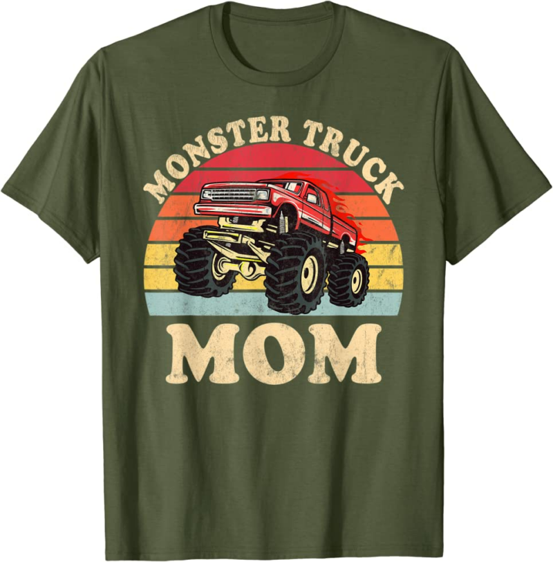 Monster Truck Mom Vintage Monster Truck Retro T-Shirt