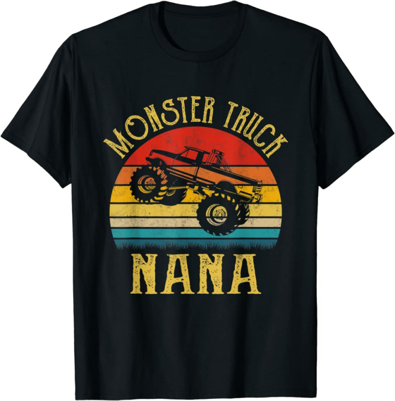 Monster Truck Nana Retro Vintage Monster Truck T-Shirt