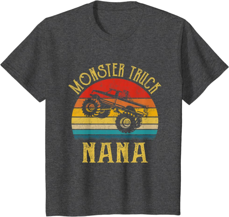Monster Truck Nana Retro Vintage Monster Truck T-Shirt