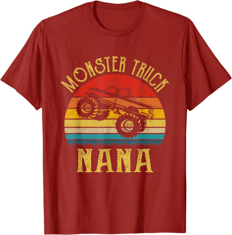 Monster Truck Nana Retro Vintage Monster Truck T-Shirt