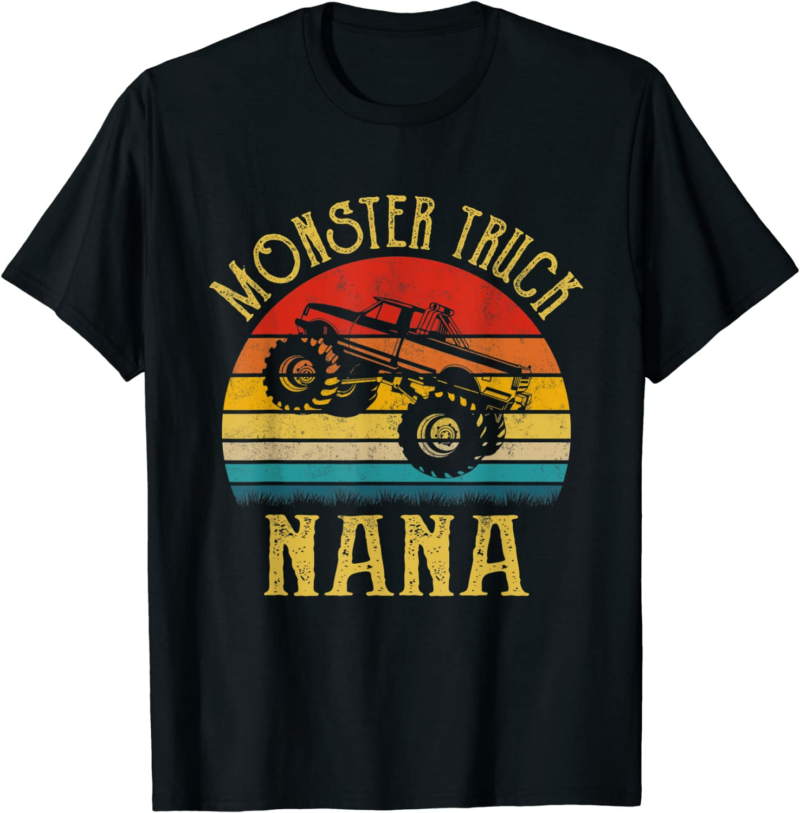 Monster Truck Nana Retro Vintage Monster Truck T-Shirt