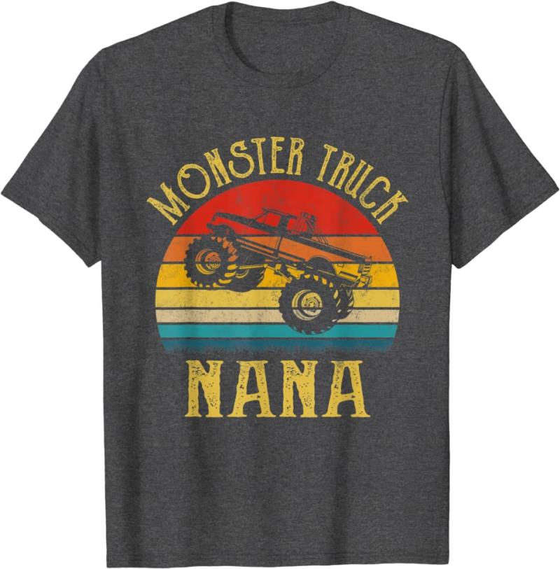 Monster Truck Nana Retro Vintage Monster Truck T-Shirt