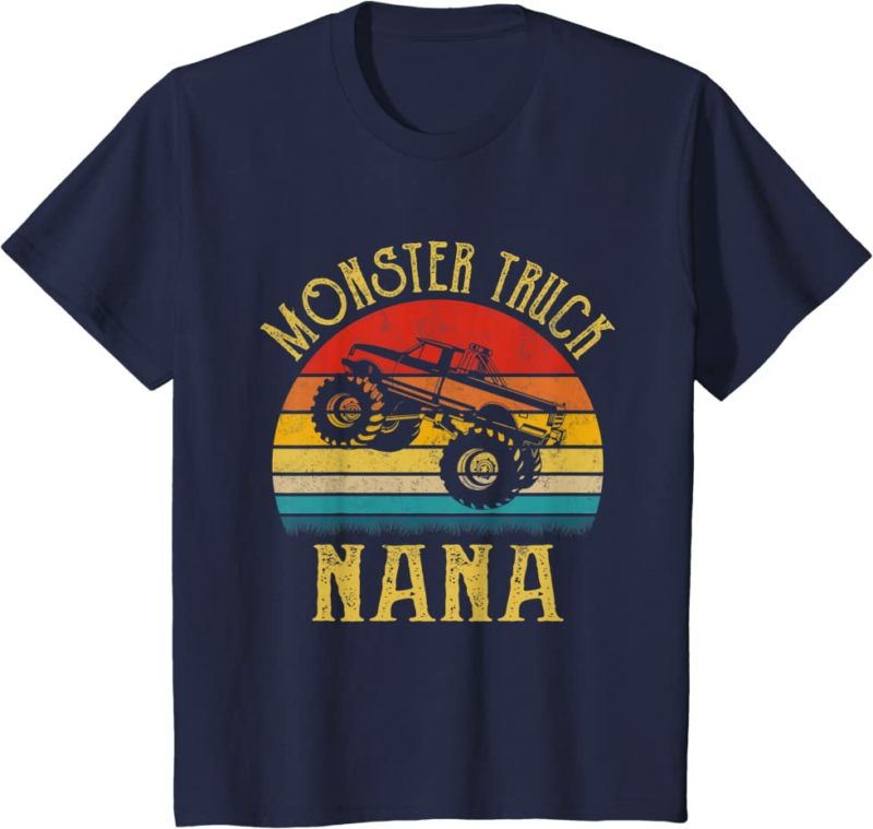 Monster Truck Nana Retro Vintage Monster Truck T-Shirt