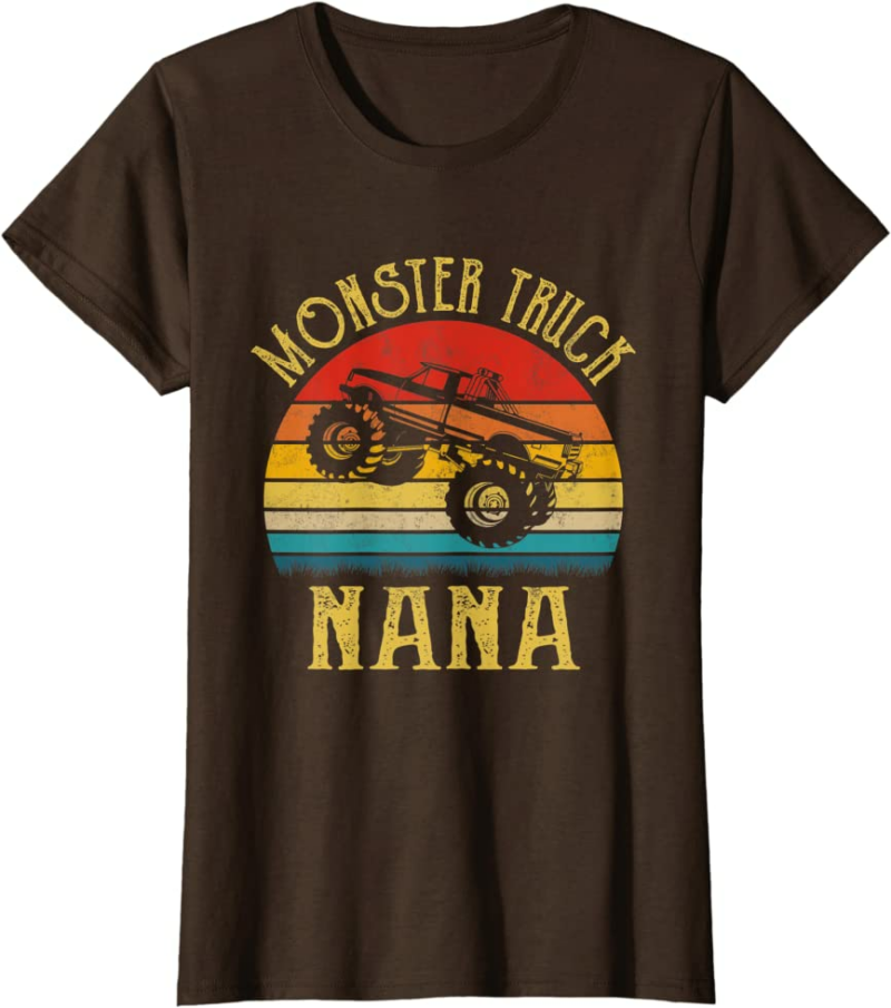 Monster Truck Nana Retro Vintage Monster Truck T-Shirt