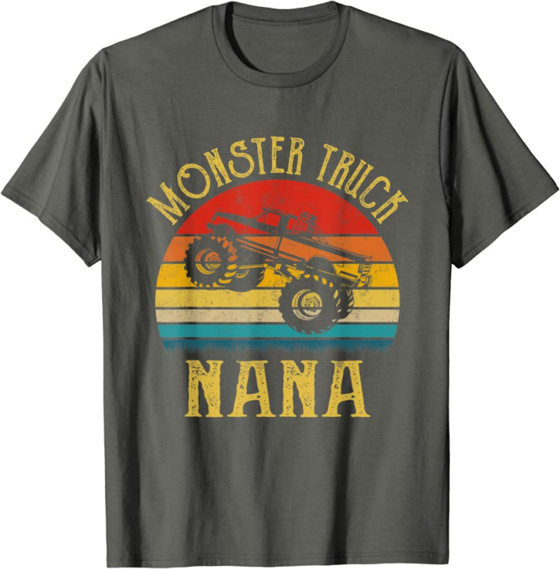 Monster Truck Nana Retro Vintage Monster Truck T-Shirt