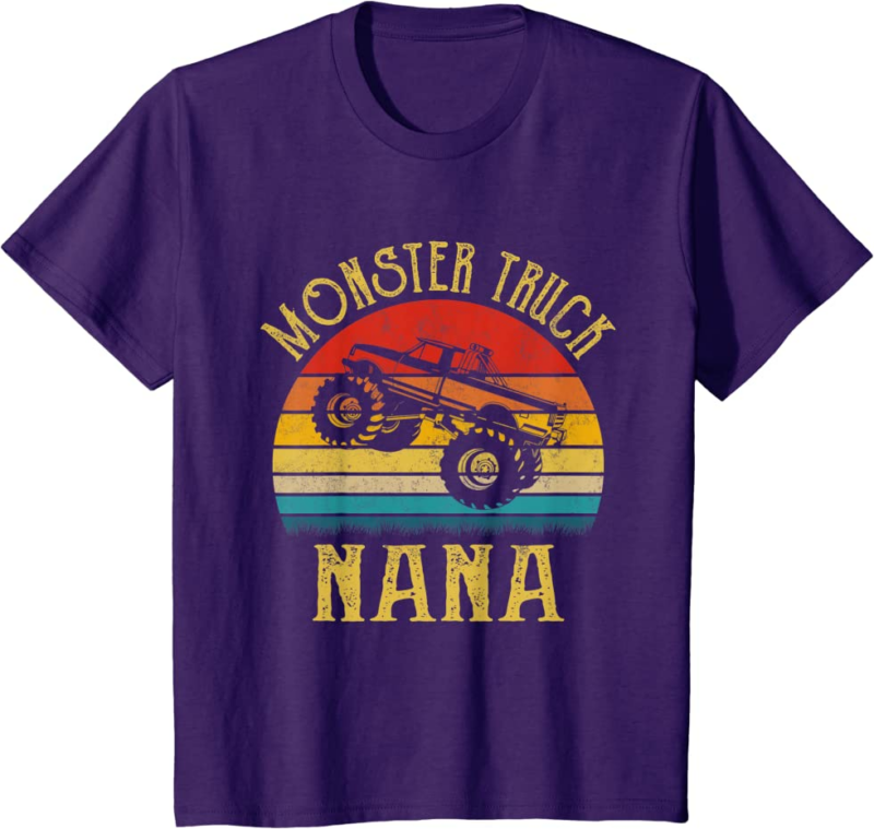 Monster Truck Nana Retro Vintage Monster Truck T-Shirt