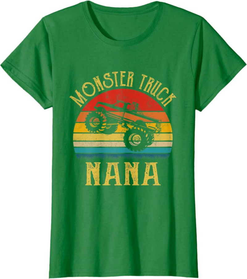 Monster Truck Nana Retro Vintage Monster Truck T-Shirt