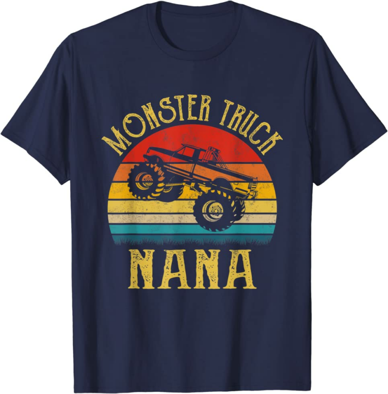 Monster Truck Nana Retro Vintage Monster Truck T-Shirt