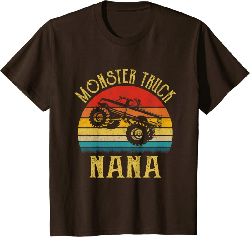 Monster Truck Nana Retro Vintage Monster Truck T-Shirt
