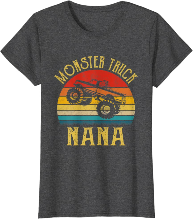 Monster Truck Nana Retro Vintage Monster Truck T-Shirt