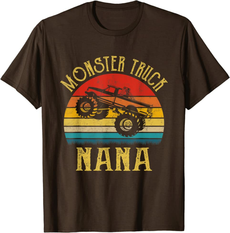 Monster Truck Nana Retro Vintage Monster Truck T-Shirt