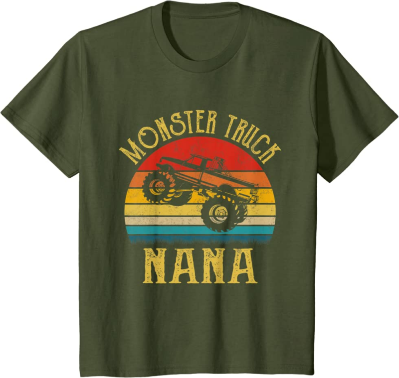 Monster Truck Nana Retro Vintage Monster Truck T-Shirt