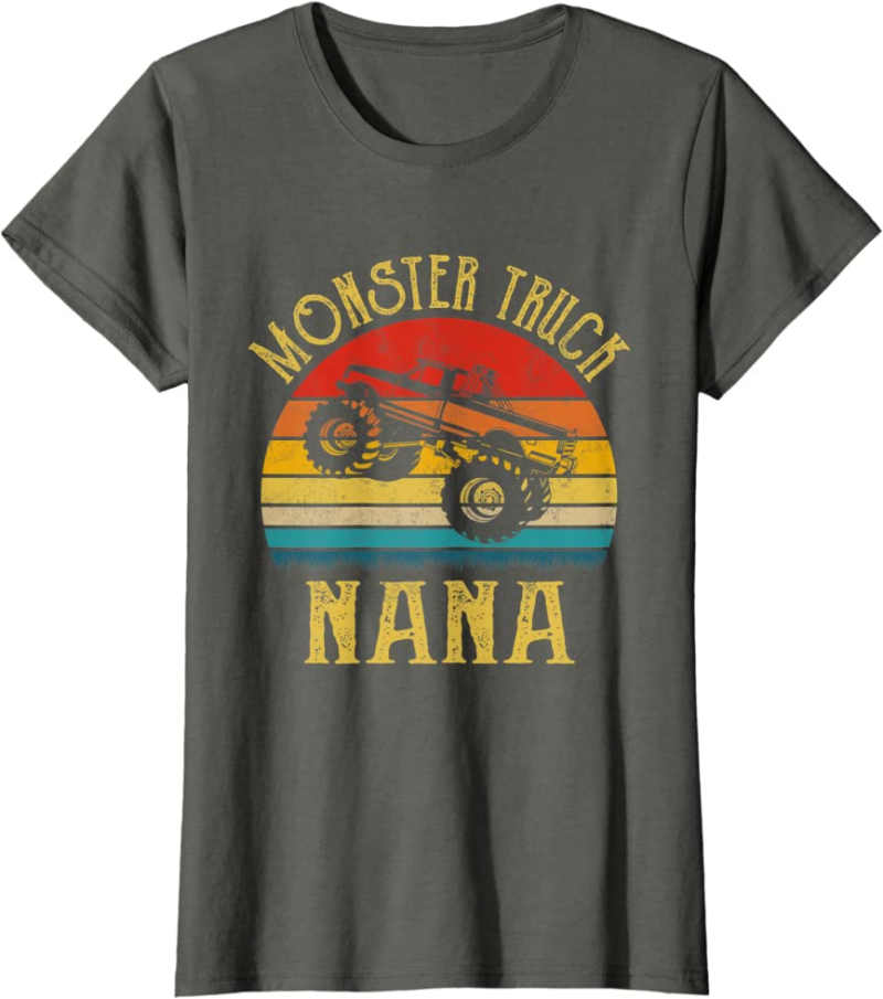 Monster Truck Nana Retro Vintage Monster Truck T-Shirt