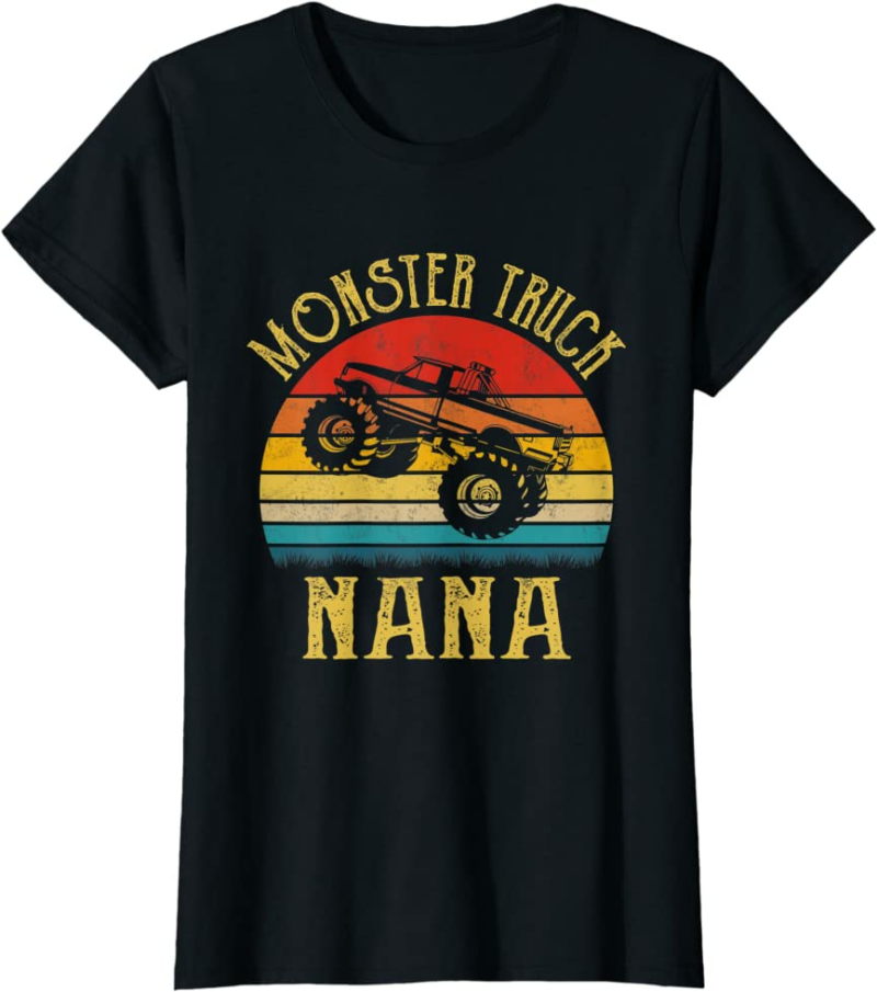Monster Truck Nana Retro Vintage Monster Truck T-Shirt