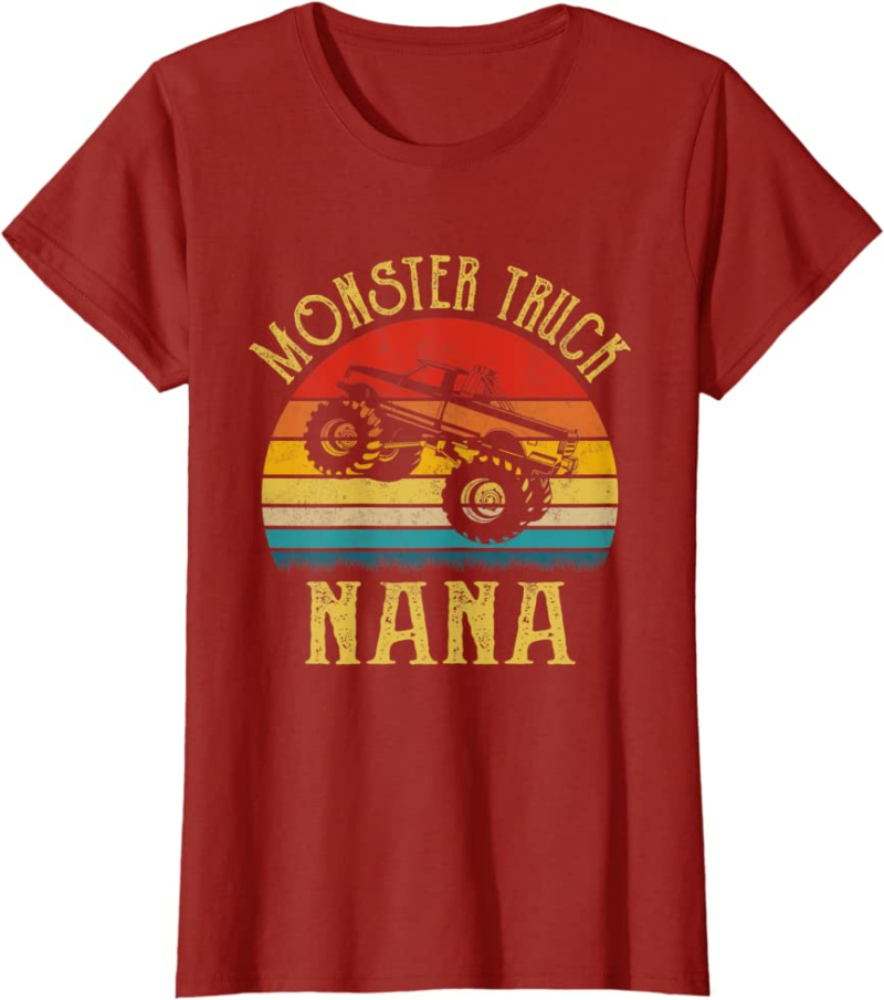 Monster Truck Nana Retro Vintage Monster Truck T-Shirt