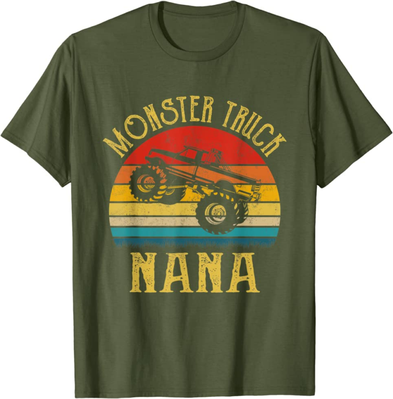 Monster Truck Nana Retro Vintage Monster Truck T-Shirt