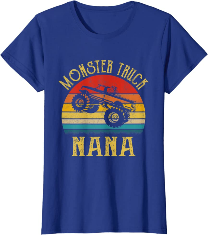 Monster Truck Nana Retro Vintage Monster Truck T-Shirt