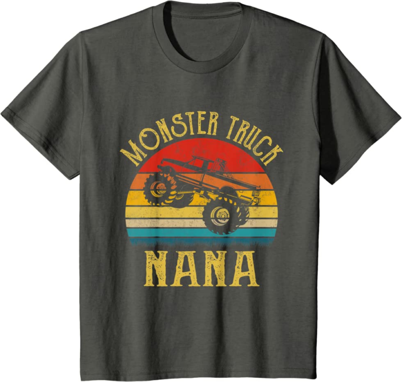 Monster Truck Nana Retro Vintage Monster Truck T-Shirt