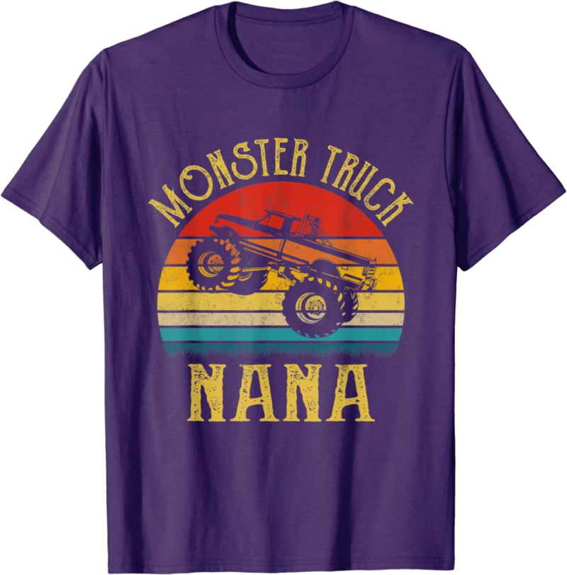 Monster Truck Nana Retro Vintage Monster Truck T-Shirt