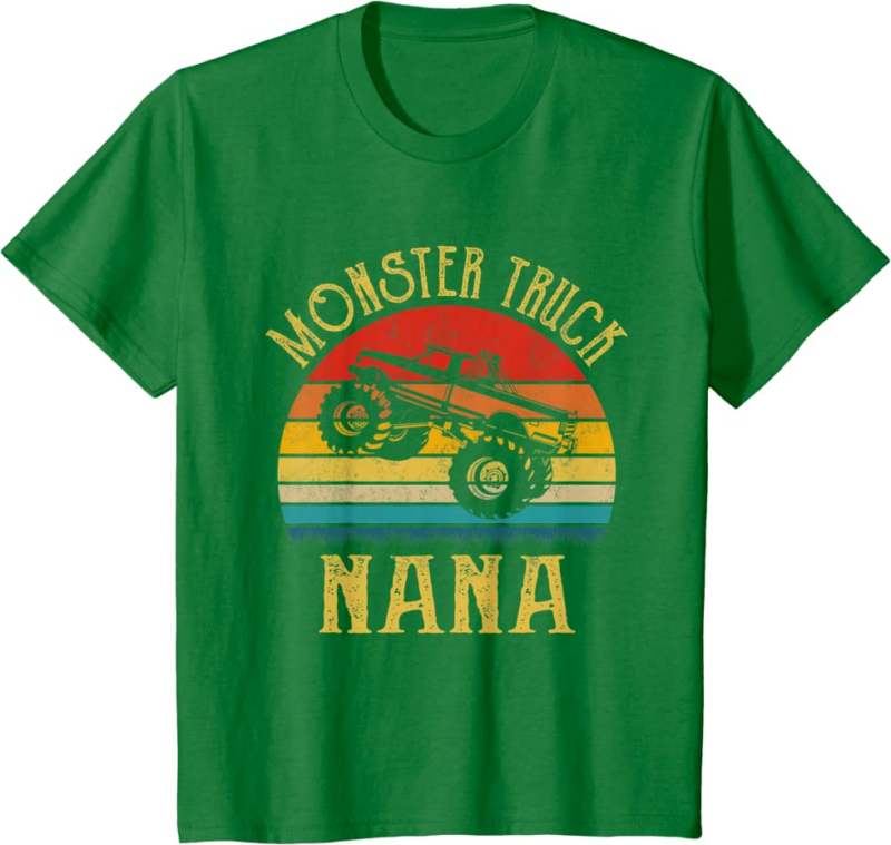 Monster Truck Nana Retro Vintage Monster Truck T-Shirt
