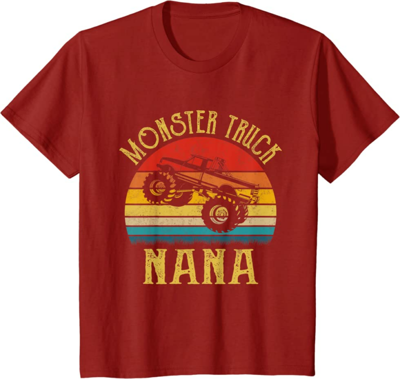 Monster Truck Nana Retro Vintage Monster Truck T-Shirt