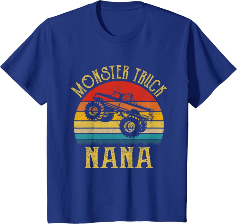 Monster Truck Nana Retro Vintage Monster Truck T-Shirt